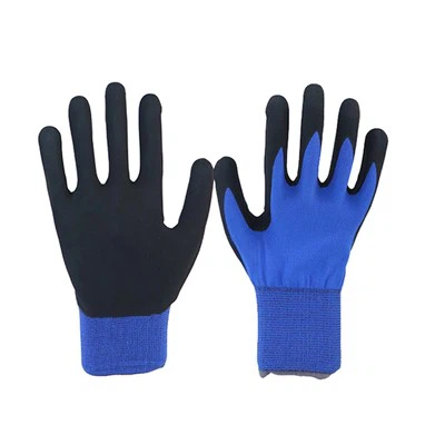 13-игольный скраб из синего полиэстера и черного нитрила